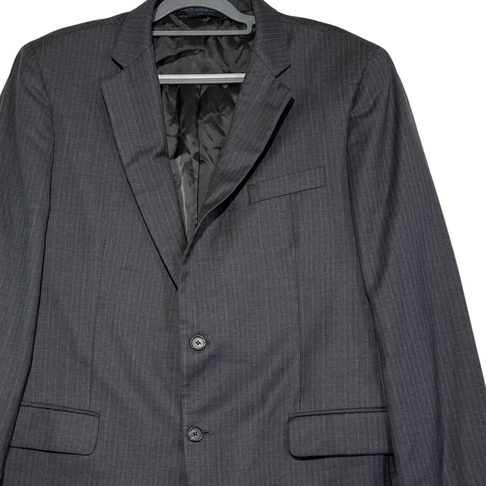 Brooks Brothers 1818 Madison Gray Wool Blazer Jacket Mens 44L Made in Italy
